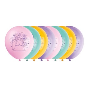 Officially Licensed Disney Princess Pastel Balloons (GST Automatically Included for Buyers Located in Canada)