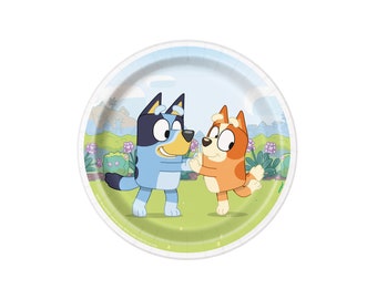 Small Round Bluey Plates - Officially Licensed (GST Automatically Included for Buyers Located in Canada)