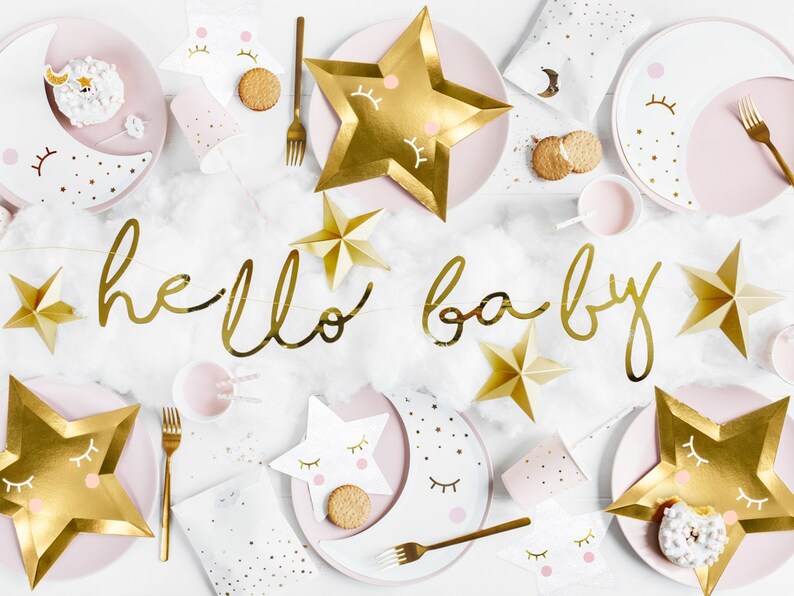 Gold Twinkle Little Star Plates