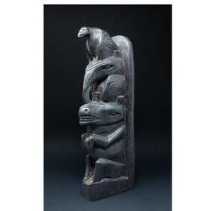 Antique Haida Argillite Totem