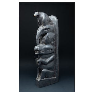 Antique Haida Argillite Totem