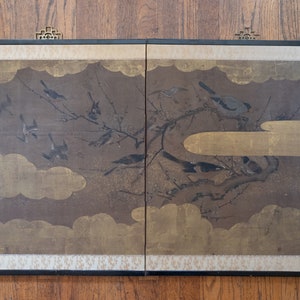 Edo Period Japanese Byobu Screen