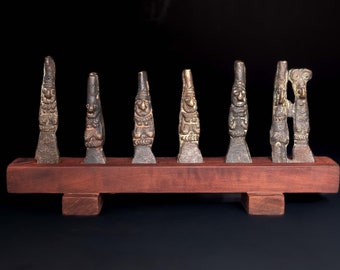 Pre Columbian Inca Bronze Votive Statues
