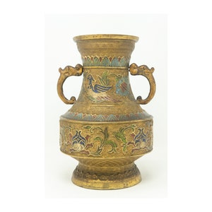 Antique Japanese Champleve Vase