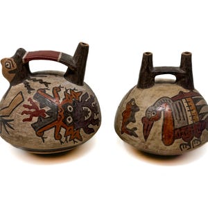 Pair of Vintage Nazca Style Vessels