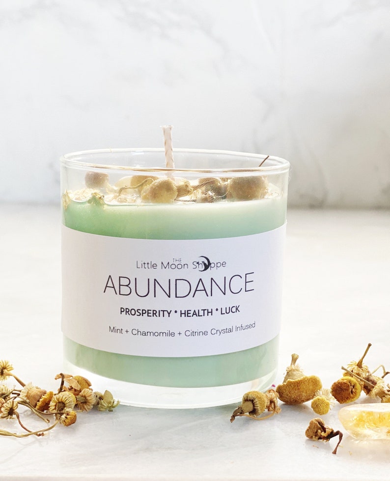 Abundance Intention Candle Prosperity Spell Money Ritual Etsy
