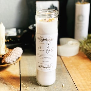 7 Day Candle 7 Day Prayer Ritual Candle Spiritual Candle Manifest / Abundance / unscented