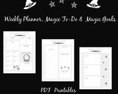 Weekly planner, weekly planner printable, weekly planner witch planner, witch planner printable, productivity planner, work planner