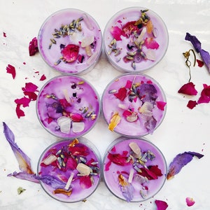 Fertility Candle Tea lights Spell/ Ritual/Manifestation Aid/Crystal Candle/scented Set of 6