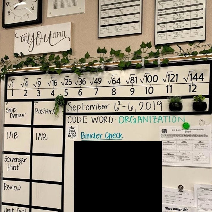 CUSTOM Classroom Whiteboard Decals 2 INCHES TALL Etsy