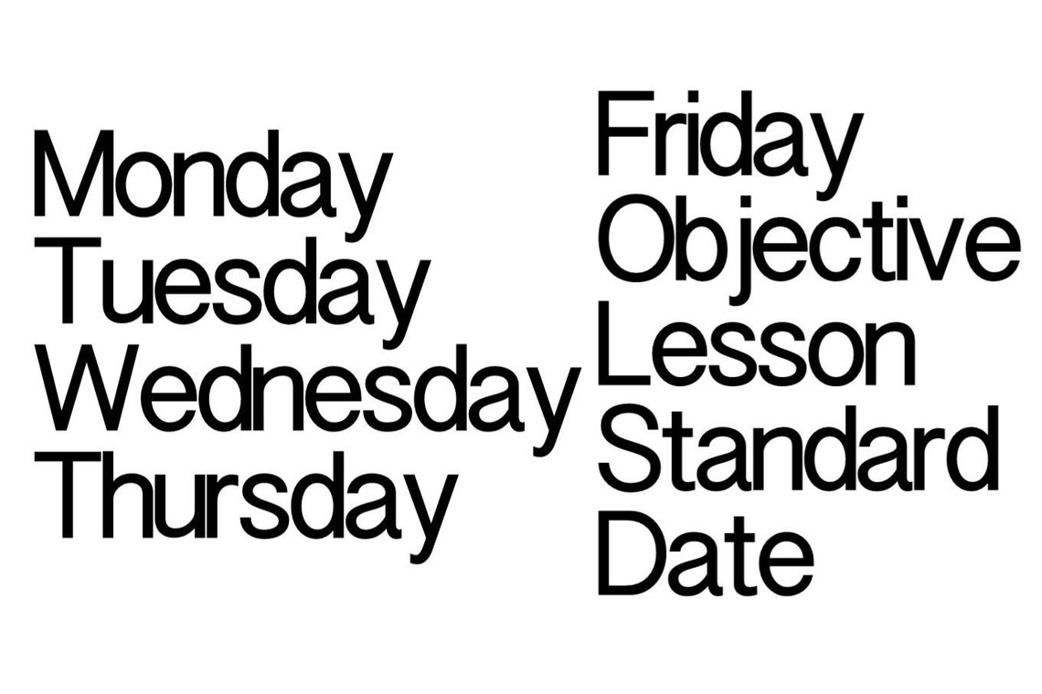 CUSTOM Classroom Whiteboard Decals 2 INCHES TALL Etsy