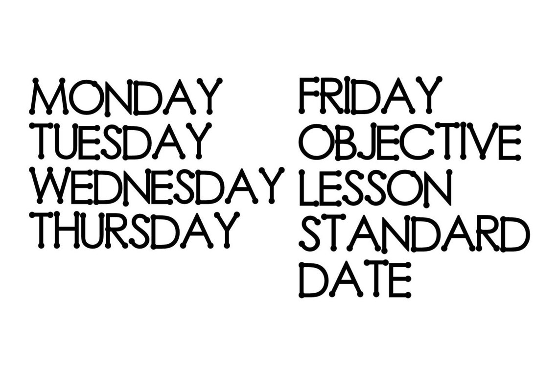 CUSTOM Classroom Whiteboard Decals 2 INCHES TALL Etsy