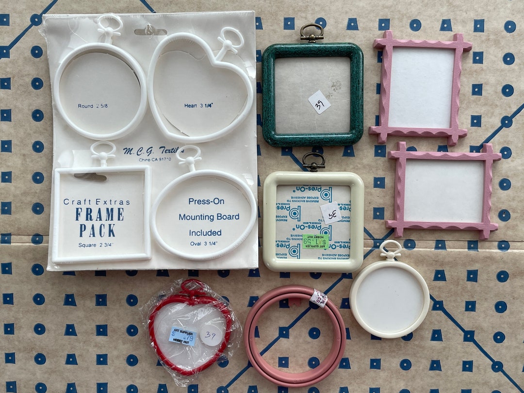 Pick Your Vintage Plastic Frame for Cross Stitch Plastic Etsy