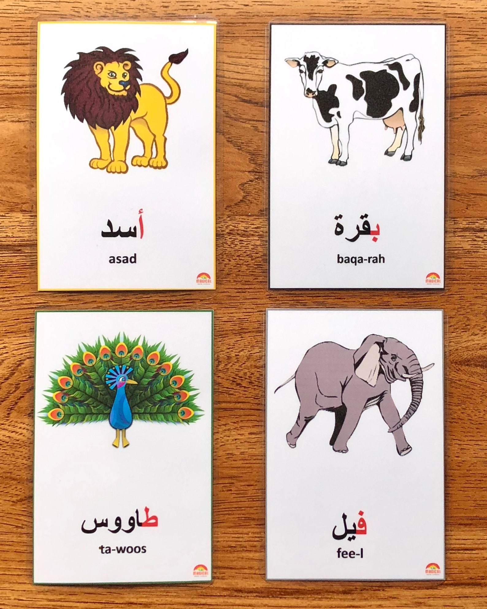 Arabic Alphabet Animal Flashcards Arabic Arabic Flashcards Etsy