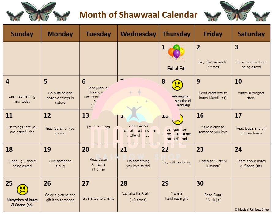 Shawwal Calendar 2024 Jade Kailey