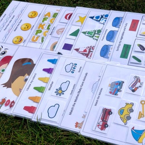 Personalized Busy Binder Preschool Binder Printable Toddler Busy Book Homeschool Curriculum Learning Worksheets Preschool ABC Colors Shapes