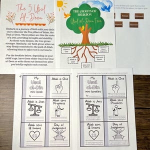Usul Al Deen Activities, Matching islamic puzzles, printable, أصول الدين للأطفال, digital activity, labeling, Quran matching, fast learning