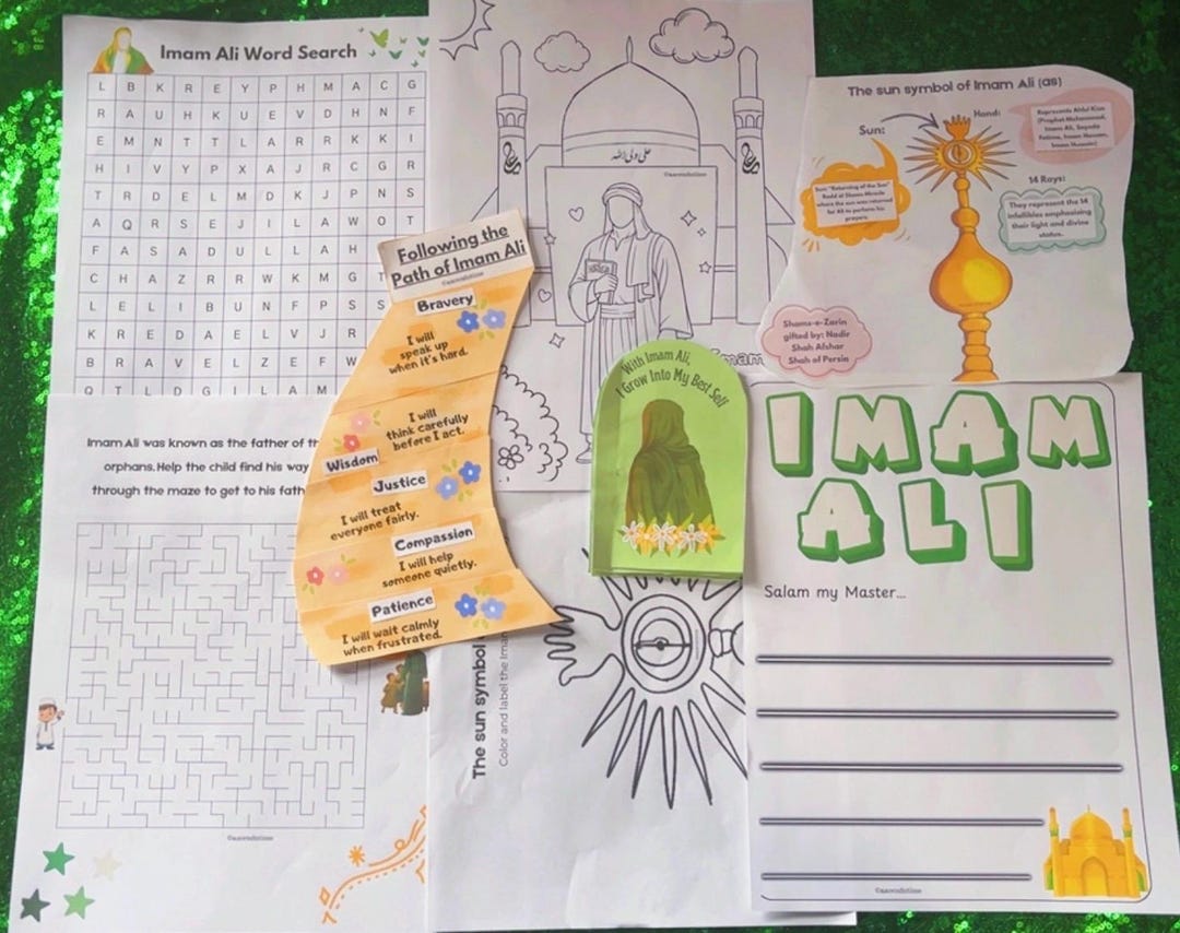 2026 Ages 8-14 Imam Ali Bundle, Imam Ali Activities, الإمام علي, Hands ...