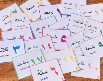 Arabic Numbers printable, الارقام العربية, Arabic Flashcards, Arabic Numbers Kids, Counting, Math, Homeschool, Classroom, eid gift,العربية