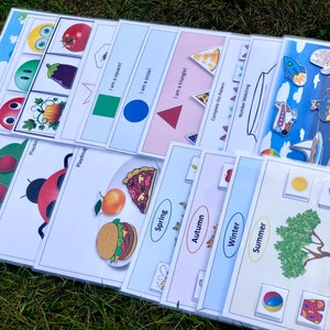 Personalized Busy Binder Preschool Binder Printable Toddler Busy Book Homeschool Curriculum Learning Worksheets Montessori ABC Colors Shapes