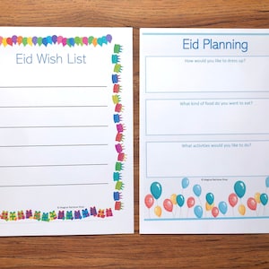 Eid Wunschliste, Eid Einladungskarte, عيد مبارك, Eid Handwerk, digitaler Download, Islam, Kinder, Muslim, Ramadan Bildung, Knetmasse