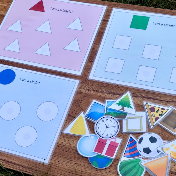 Shapes Activity Bundle, Match the Shapes , Shapes Printable, Preschool Activity, Printable, kids activities,Montessori,homeschool, circle