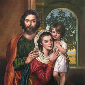 Holy Family T - Catholic picture - print