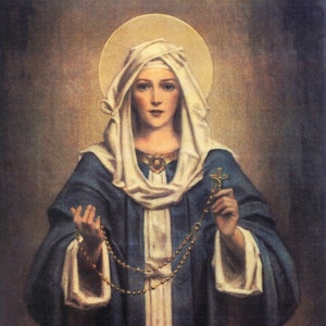 Our Lady of the Rosary T - Catholic picture - print