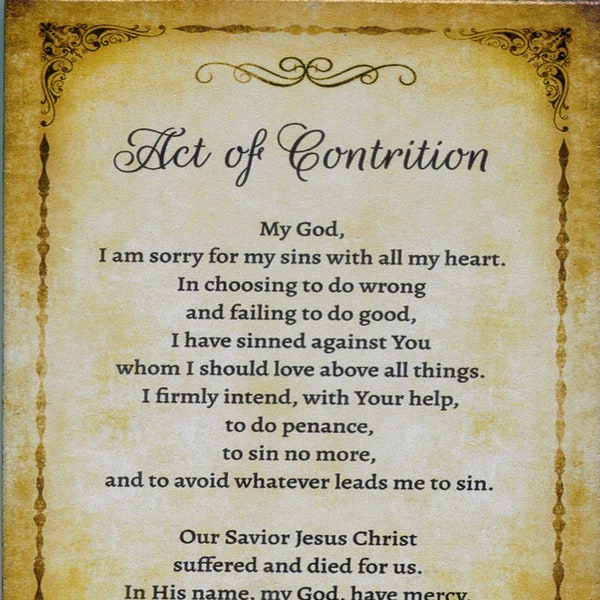 Act of Contrition T - Catholic picture - print
