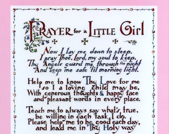 LITTLE GIRL PRAYER - Catholic picture - print