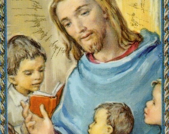 Ten Commandments for School Children N - Holy card - Prayer card -Pack of 25