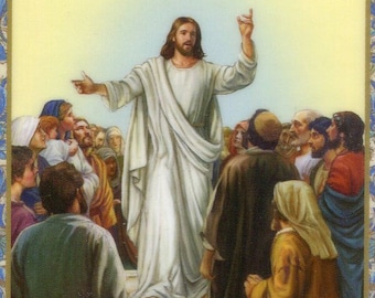 The Beatitudes N - Holy card - Prayer card -Pack of 25