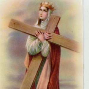 ST. HELEN - Relikt Heilige Karte - Gesegnet von Papst Franziskus