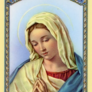 Nuestra Señora de la Paz Mental - Estampa Sagrada - Estampa de Oración - Paquete de 25