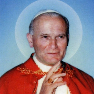 São João Paulo II - Relíquia Cartão Sagrado - Abençoado pelo Papa Francisco