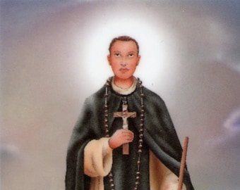 St. Martin De Porres -  Relic Holy card - Blessed by Pope Francis