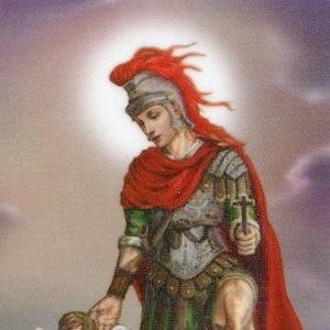 ST. FLORIAN - Relikt Heilige Karte - Gesegnet von Papst Franziskus