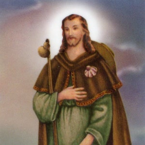 ST. ROCH - Relikt Heilige Karte - Gesegnet von Papst Franziskus