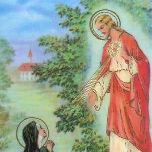 Versprechen an unseren Herrn zur St. Margaret Mary N - Heilige Karte - Gebetskarte -Packung mit 25 Stück