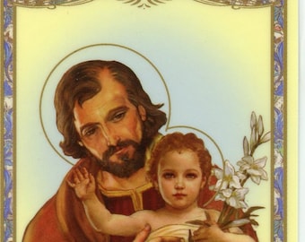 ST. JOSEPH NOVENA - Holy card - Prayer card -Pack of 25