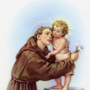 St. Antonius - Verschollene Artikel Gebetskarte - Reliquie Heilige Karte - Gesegnet von Papst Franziskus