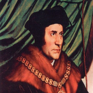 ST. THOMAS MORE - Relic Heilige Karte - Gesegnet von Papst Franziskus