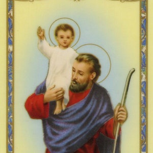 St. Christopherus - Gebet des Autofahrers - Reliquie Heilige Karte - Gesegnet von Papst Franziskus