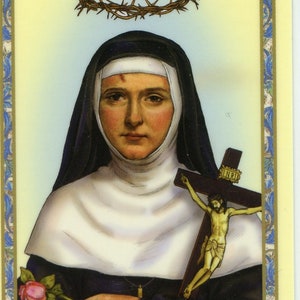 ST. RITA - Relic Heilige Karte - Gesegnet von Papst Franziskus