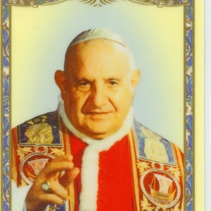 Pope St. John XXIII - Relic Heilige Karte - Gesegnet von Papst Franziskus