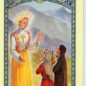 Notre-Dame de La Salette - Carte sainte - Carte de prière - Paquet de 25