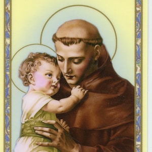 St. Antonius - Unfehlbares Gebet - Relikt Heilige Karte - Gesegnet von Papst Franziskus