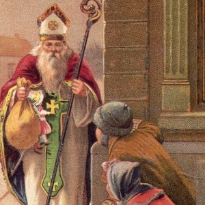 Saint Nicolas Une prière pour les enfants N - Sainte carte - Carte de prière - Paquet de 25