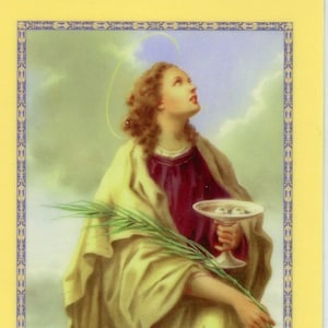 NOVENA A SANTA LUCIA - Immagine sacra reliquia - Benedetta da Papa Francesco