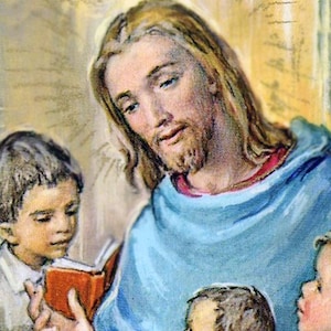 Kinderen leren hoe ze leven A - Heilige kaart - Gebedskaart - Pak van 25